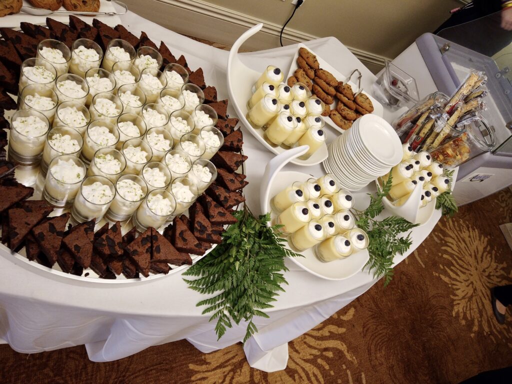 Dessert spread at Legacy Pointe event