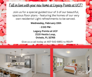 Featured apartment guided tour flyer